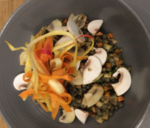 Salade tiède de légumineuses