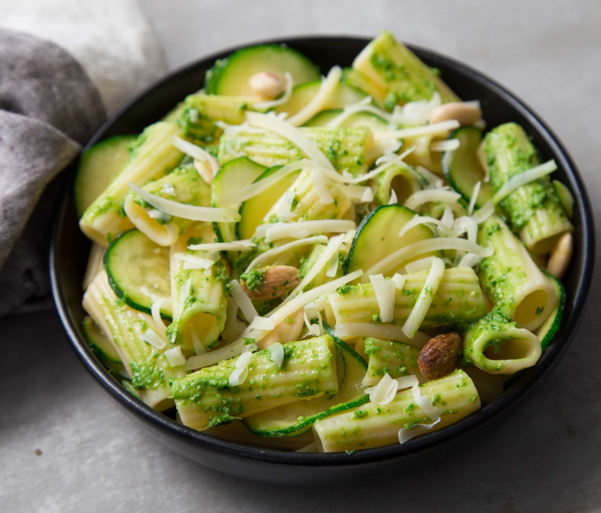 You are currently viewing Elicoidali aux courgettes crues et pesto au beaufort d’été